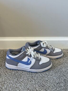 Nike Kids Low Top Sneakers White Gray Blue